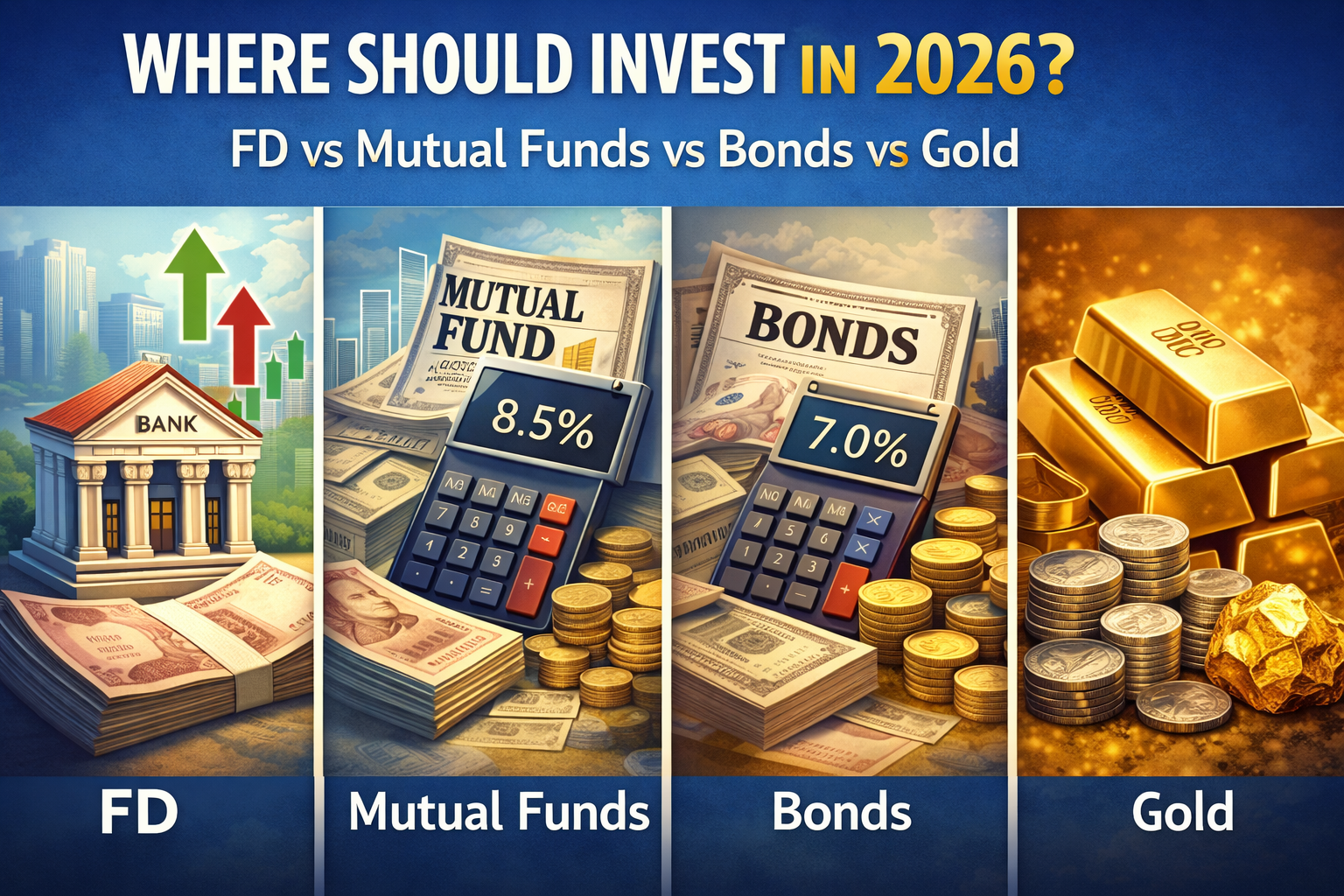 Invest Wisely in 2026: Fixed Deposits vs Mutual Funds vs Bonds vs Gold ...