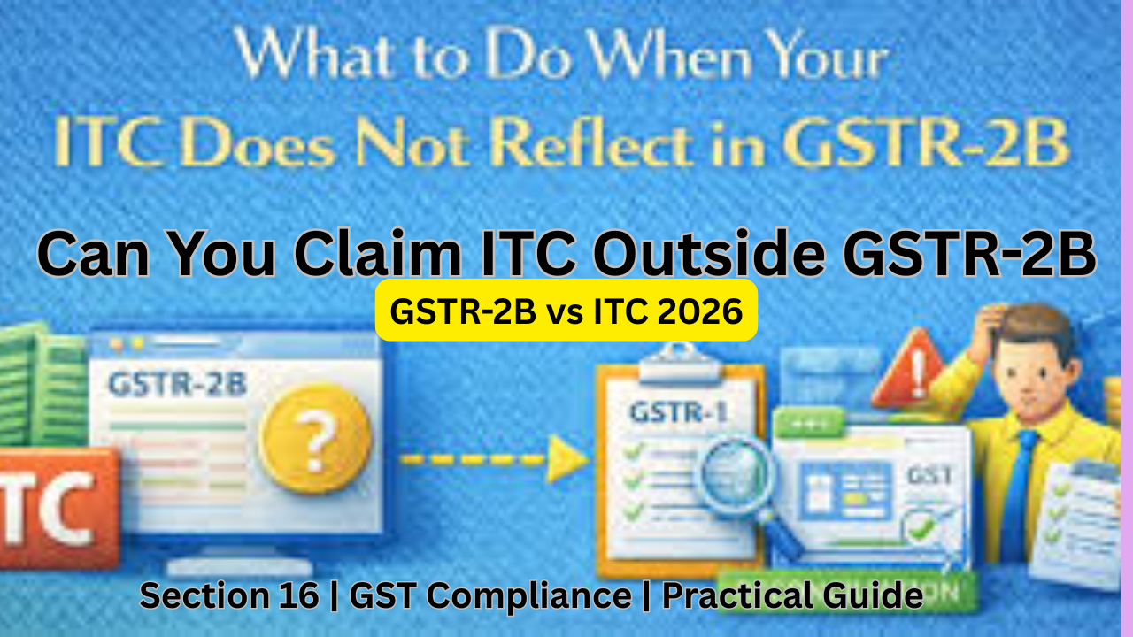 ITC Not in GSTR-2B? GST Rules Explained (2026)